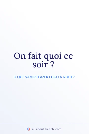 citação estética em francês on fait quoi ce soir