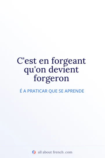 citação francesa estética forgeant quon devient forgeron