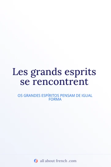 citação francesa estética les grands esprits se rencontrent