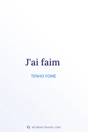 citação francesa estética j'ai faim