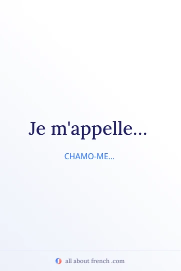 citação estética em francês je m'appelle