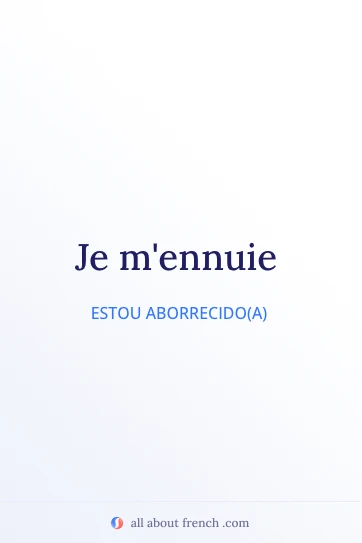 citação estética em francês je m'ennuie
