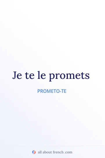 citação estética em francês je promets