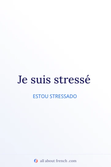 citação estética em francês je suis stresse