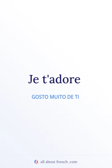 citação estética em francês je tadore