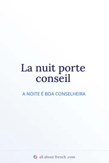 citação francesa estética la nuit porte conseil