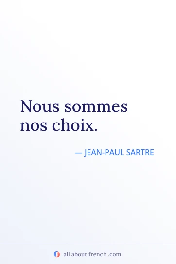 citação estética em francês nous sommes nos choix