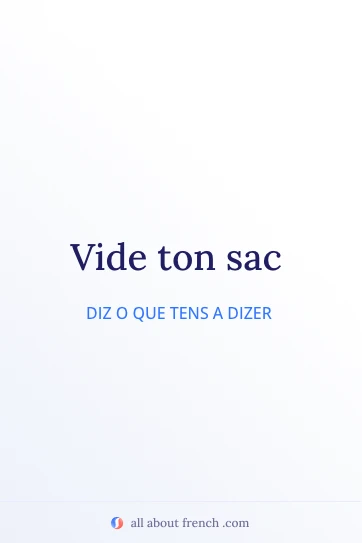 citação estética em francês vide ton sac