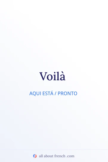 citação francesa estética voilà