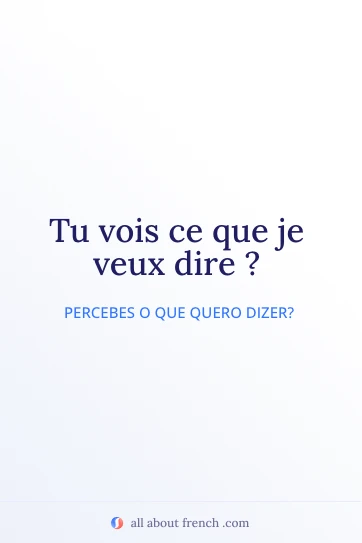 citação estética em francês vois ce que je veux dire