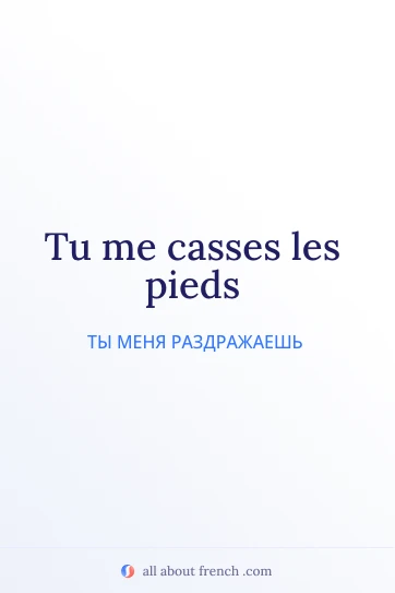 эстетичная французская цитата casser les pieds