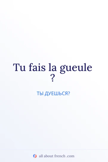 эстетичная французская цитата faire la gueule