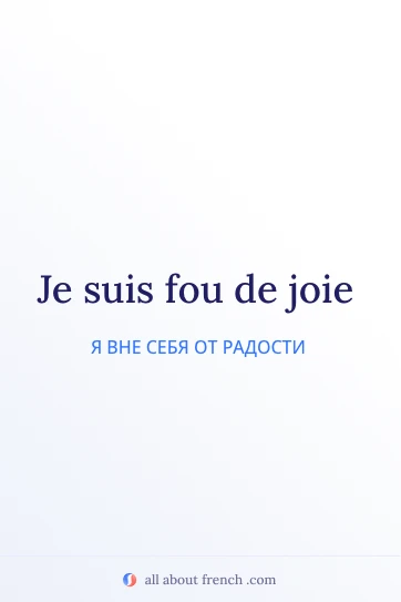эстетичная французская цитата fou de joie