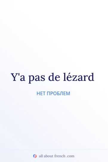 эстетичная французская цитата: Y'a pas de lézard