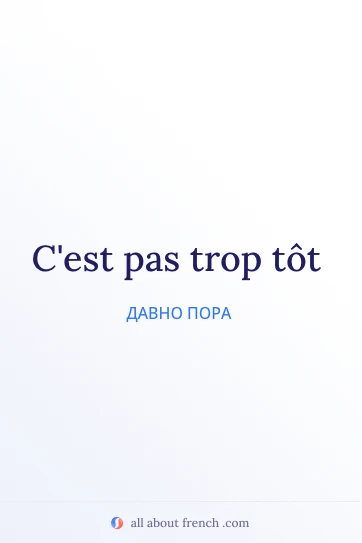 эстетичная французская цитата pas trop tot