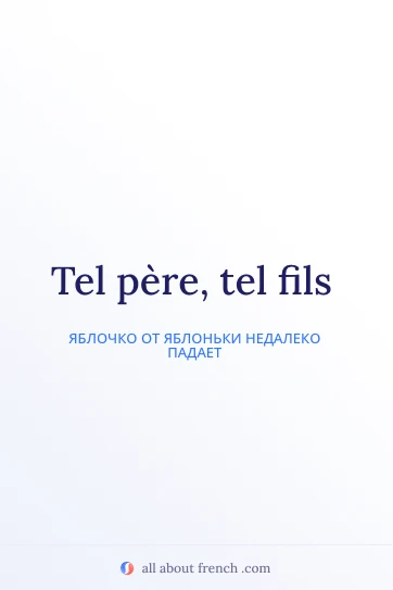 эстетичная французская цитата tel pere tel fils