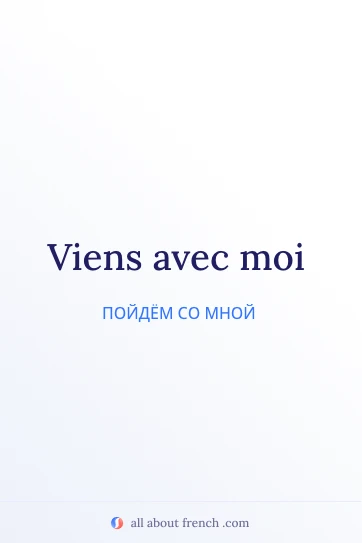 эстетичная французская цитата viens avec moi