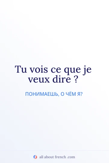 эстетичная французская цитата vois ce que je veux dire