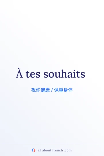 法语名言 à tes souhaits 美图
