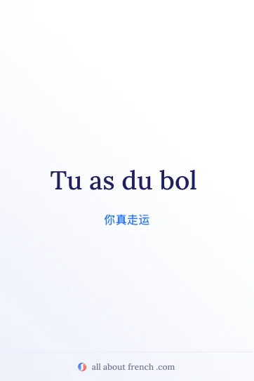 法语名言 avoir du bol 唯美图片