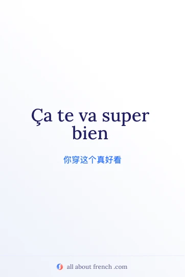 唯美法语名句 ça te va bien