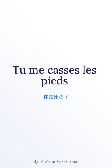 法语名句美图：casser les pieds