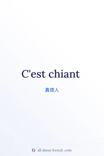 法语名句 C'est chiant 的美感配图