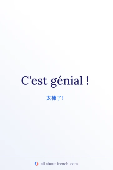 法语名言 c'est génial 美图