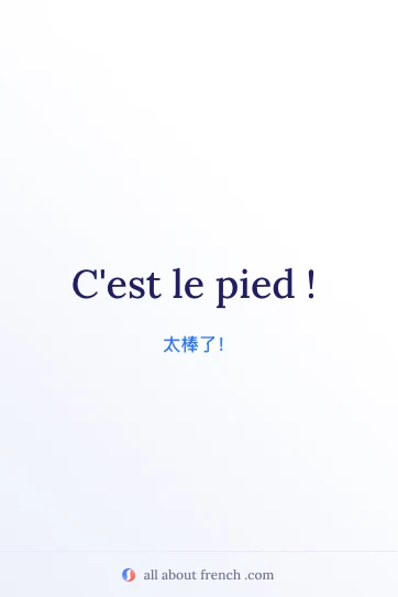 法语名言 c'est le pied 的美观图片