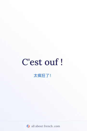 好看的法语短句 cest ouf
