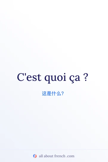 法语名言 c'est quoi ça 配图