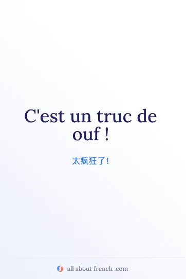 法语名言 cest un truc de ouf 美学图片