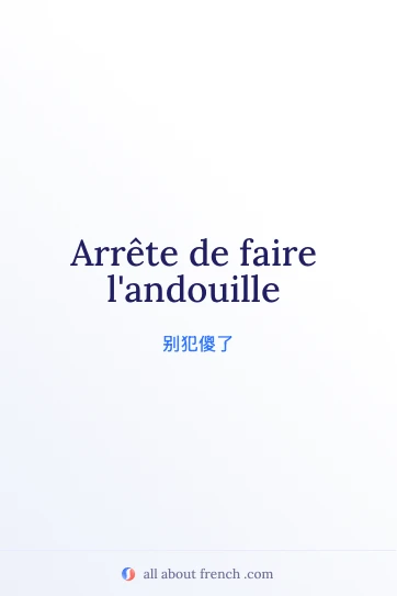 好看的法语名言 faire l'andouille