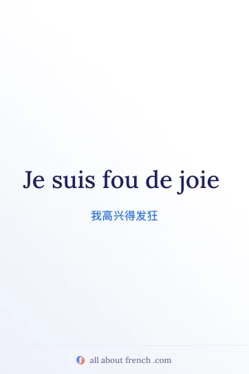 法语唯美名句 fou de joie