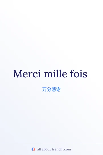 唯美的法语名句 merci mille fois