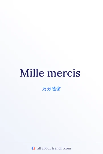 好看的法语名言 mille mercis