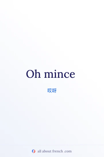 法语短语 oh mince 的配图