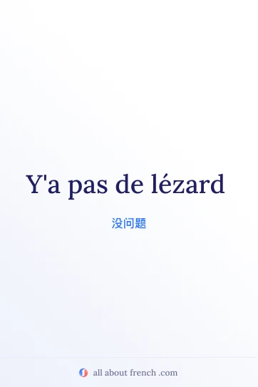 法语名言 pas de lezard 美图