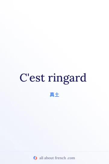 法语短语 ringard 的唯美配图