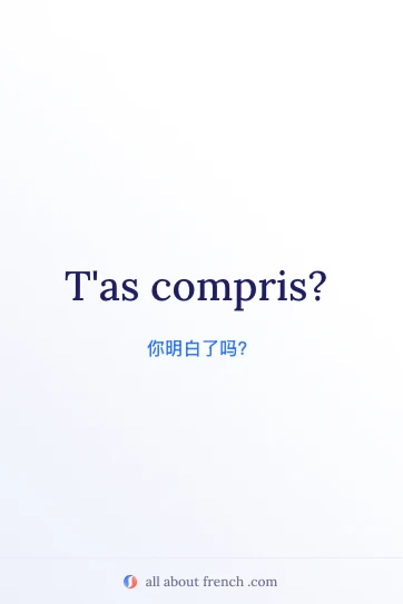 法语常用语 tas compris 配图