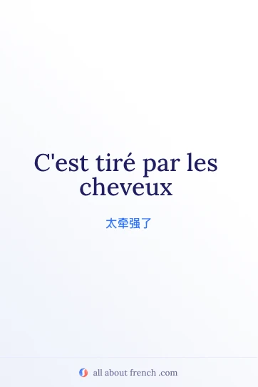 法语名言 c'est tiré par les cheveux 图片
