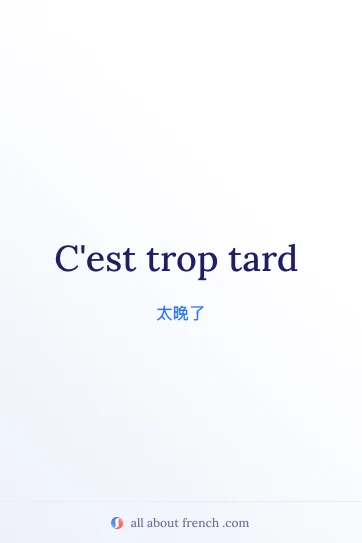 法语名言 trop tard 美学图片