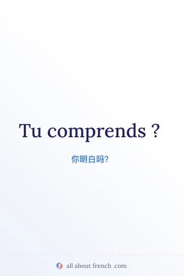法语名言 tu comprends 美图