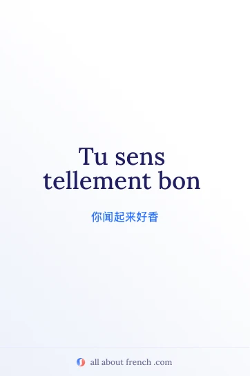 唯美法语句子 tu sens tellement bon